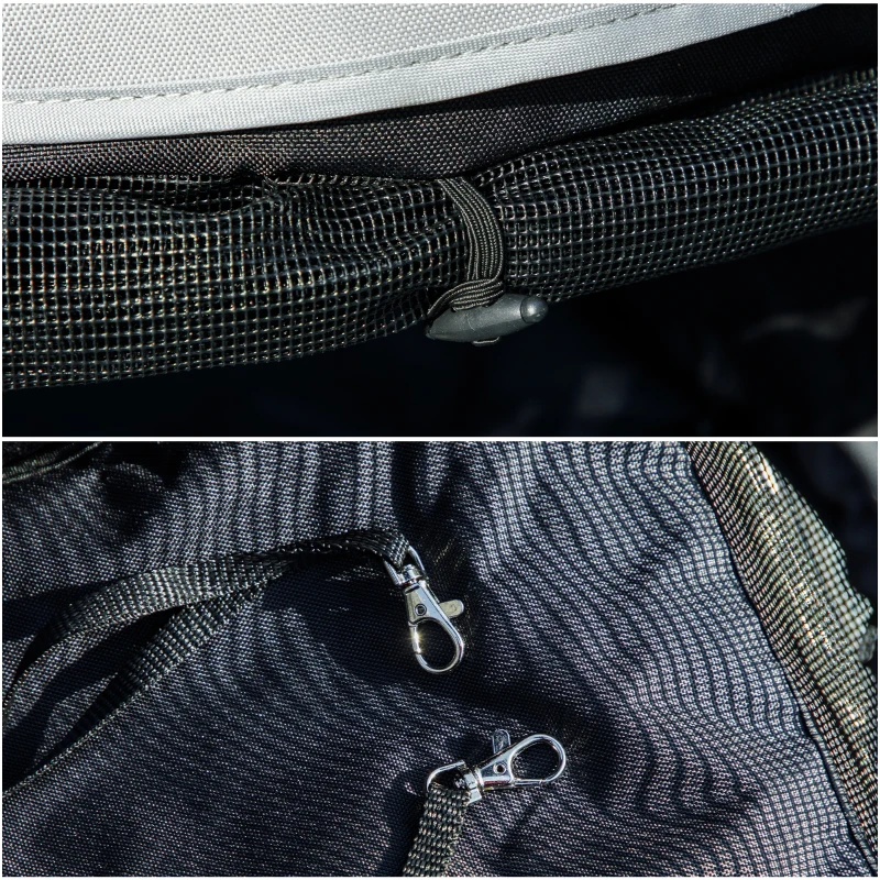 PawHut Foldable Dog Stroller, Lightweight Dog Pram w/ Shoulder Strap, Storage Bag, Cup Holder, Light Grey