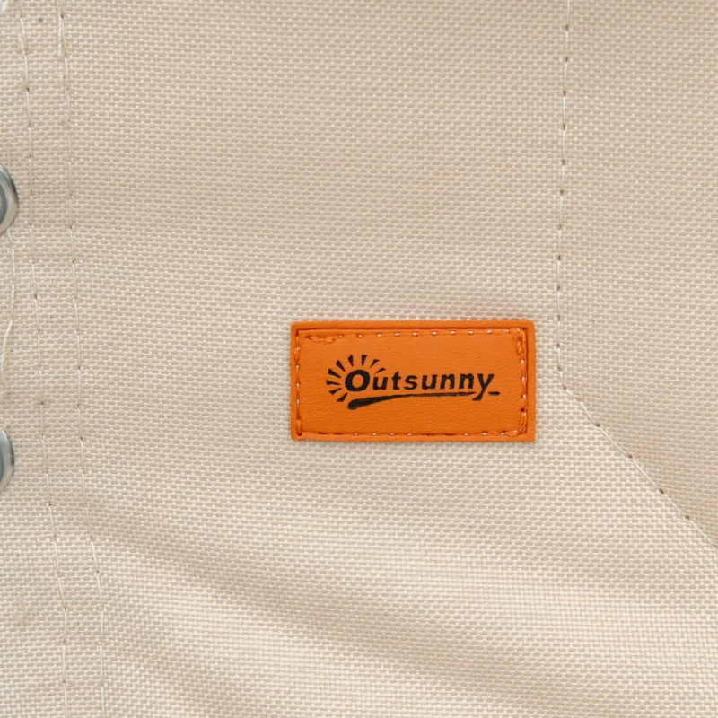 Outsunny Outdoor Lounge Chair, Folding Chaise Lounge, Patio Padded Tanning Chair with 5-position Adjustable Backrest, Pillow and Pocket for Deck, Beach, Lawn and Sunbathing, Beige