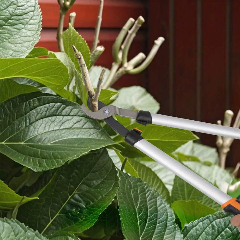 Outsunny 4 Pcs Pruning Shears Set with Hedge Shears, Loppers, Garden Secateurs and Folding Hand Saw with Aluminum Handle