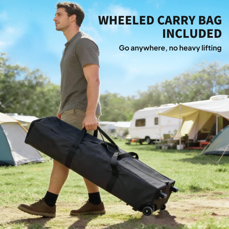 Outsunny 12 x 12 ft Pop Up Canopy Tent with Peak Top, UPF50+ 420D Outdoor Instant Canopy Shelter with Side Pockets, Silver