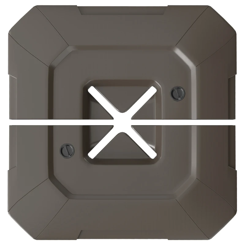 Outsunny 2-Piece Cantilever Umbrella Base Weight Set, 231 lb Water or Sand Fillable Outdoor Offset Umbrella Weights, Brown