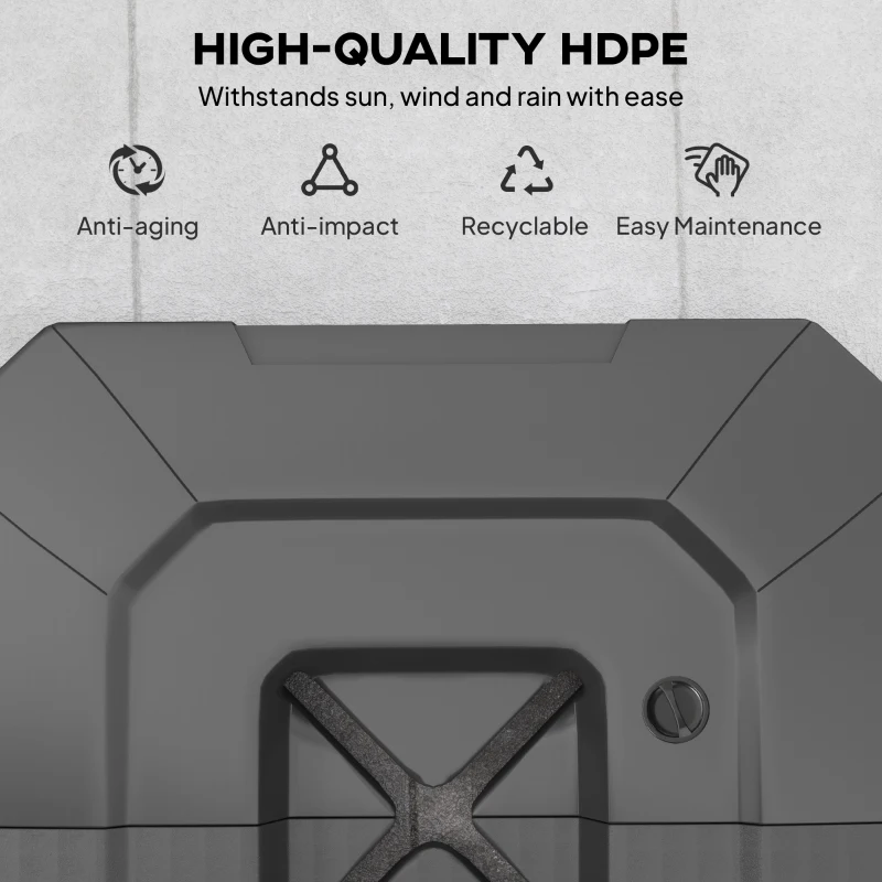 Outsunny 2-Piece Cantilever Umbrella Base Weight Set, 231 lb Water or Sand Fillable Outdoor Offset Umbrella Weights, Black