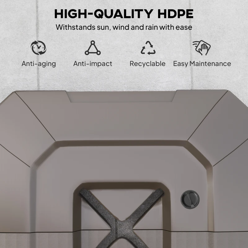 Outsunny 2-Piece Cantilever Umbrella Base Weight Set, 231 lb Water or Sand Fillable Outdoor Offset Umbrella Weights, Brown