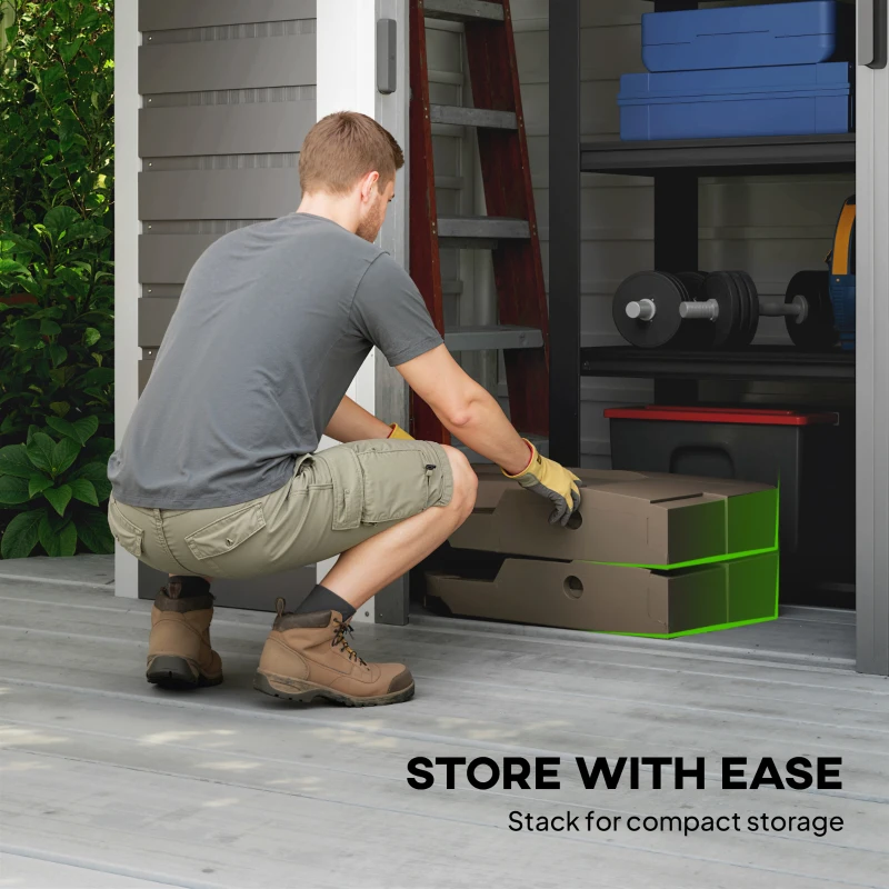 Outsunny 2-Piece Cantilever Umbrella Base Weight Set, 231 lb Water or Sand Fillable Outdoor Offset Umbrella Weights, Brown