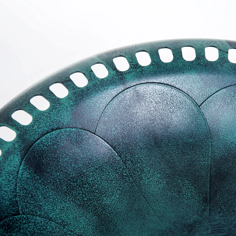 Outsunny 27'' Bird Bath Outdoor Resin Decor with Fleur De Lis Pattern, Time-Worn Finish