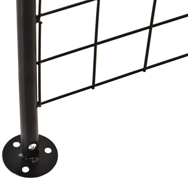 Outsunny 8FT Metal Garden Arch, Decorative Arbor Trellis for Climbing Plants, Wedding, Party, Event, Holiday, Black