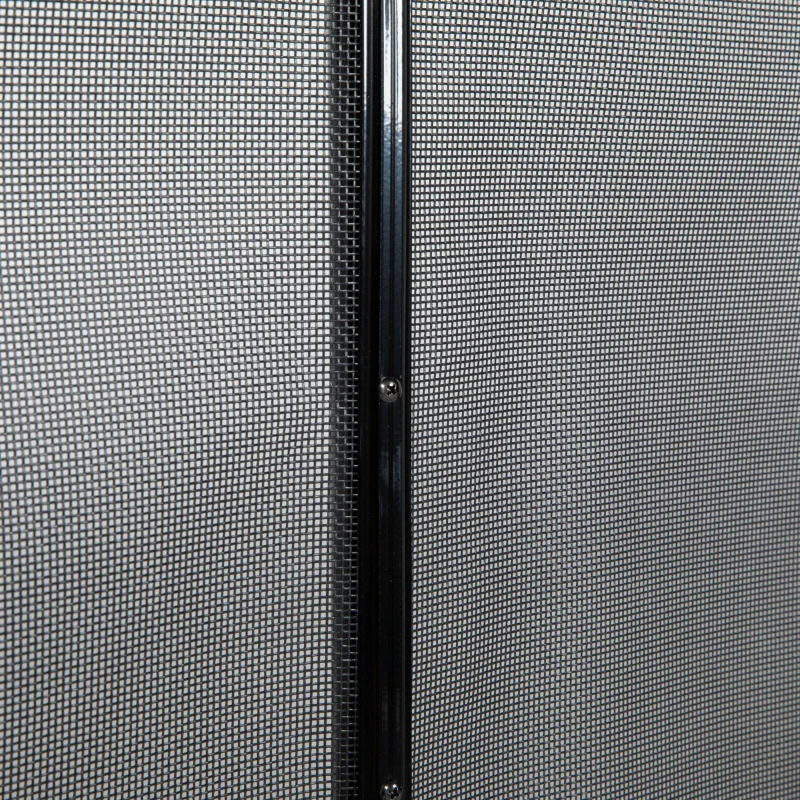 Outsunny 4 Panel Swimming Pool Fence, Aluminium Rustproof Pool Fencing, 4' x 12', Black