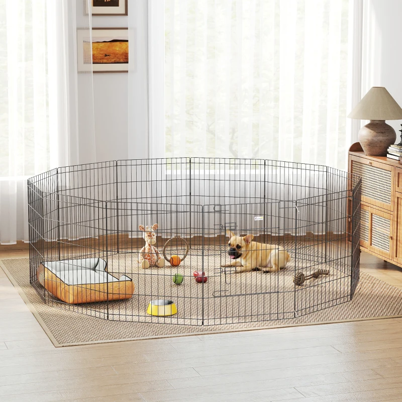 PawHut 30inch Foldable Metal Exercise Pet Playpen Yard Dog Puppy Kennel Cage 12 Panel