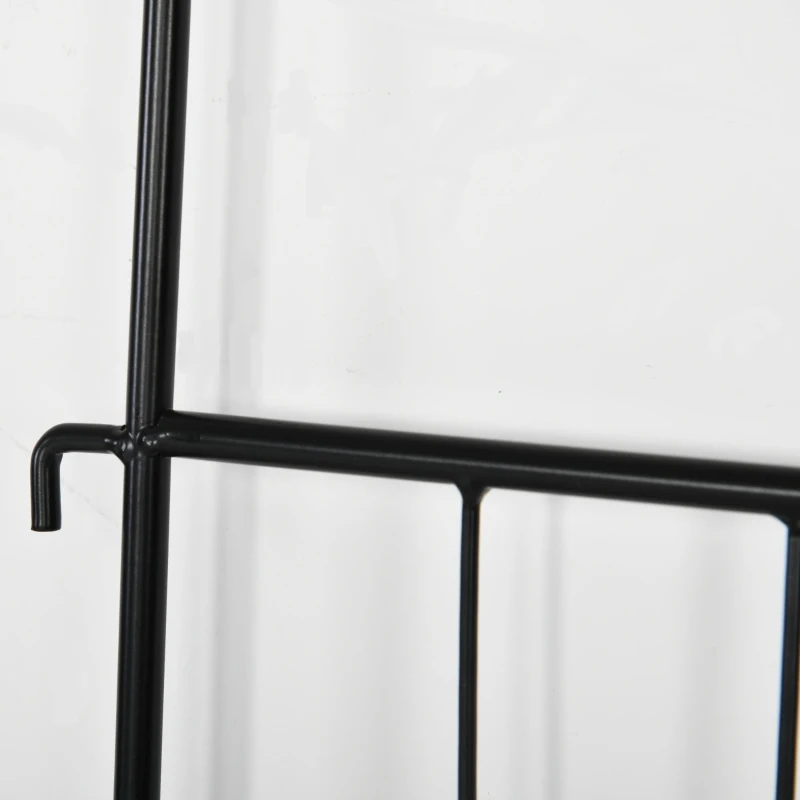 Outsunny Outdoor Metal Garden Fence Panels, Border Edging for Yard, Patio, 4 Pack, Square Vines