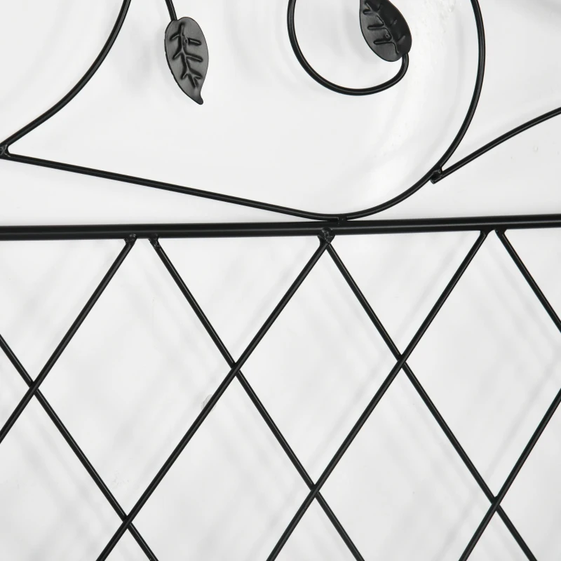 Outsunny Outdoor Metal Garden Fence Panels, Border Edging for Yard, Patio, 4 Pack, Wavey Vines