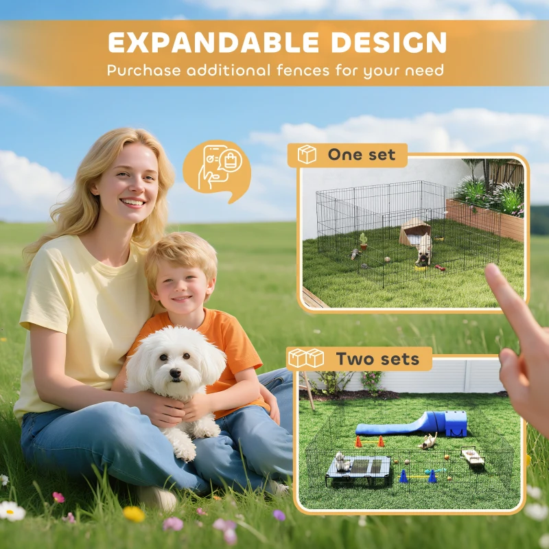 PawHut 36inch Foldable Metal Exercise Pet Playpen Yard Dog Puppy Kennel Cage 12 Panels