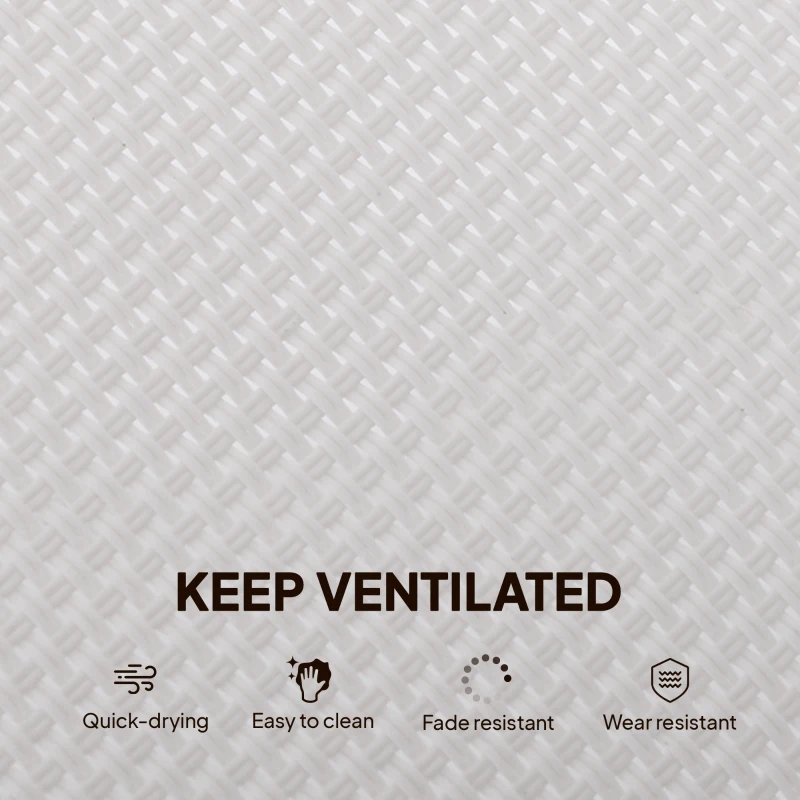 Outsunny Gliding Lounger Chair Set of 2, Single Rockers with Lightweight Metal & Mesh Construction, Beige