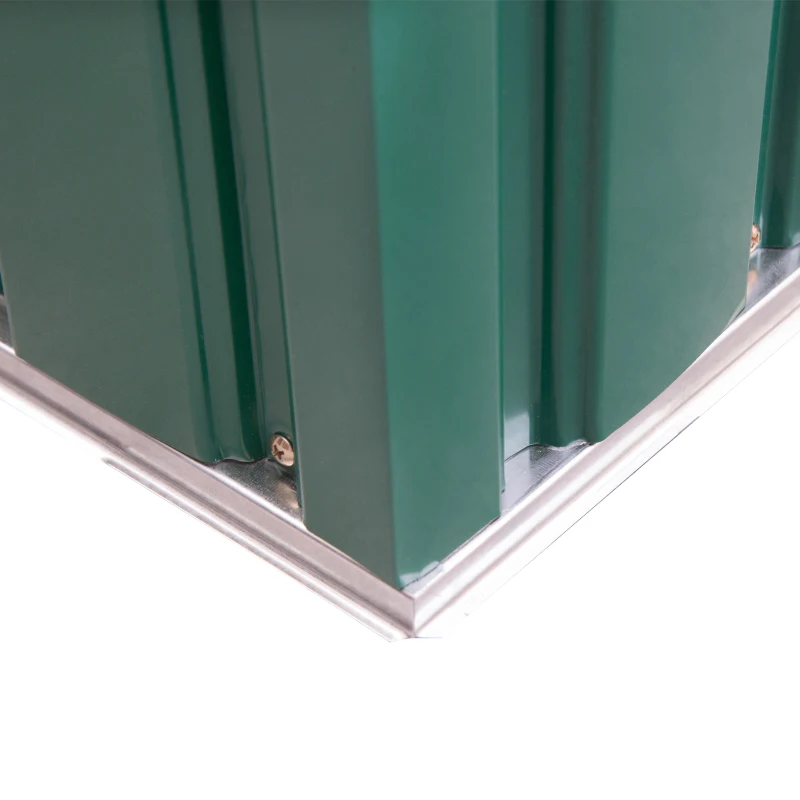 Outsunny 7' x 4' x 6' Garden Storage Shed Outdoor Patio Metal Tool Storage House w/ Foundation Kit and Double Doors Green