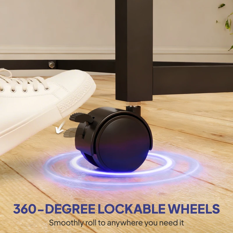 Soozier Full Size Table Tennis Table, Folding Ping Pong Table with Net, Paddles, Balls and Wheels, Blue