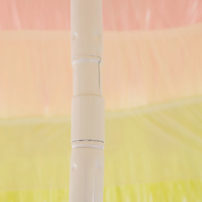 Outsunny 6FT Beach Umbrella Tilt Sunshade Height Adjustable Outdoor Market Patio Yard Crank Deck Sun Shade, Multi-color