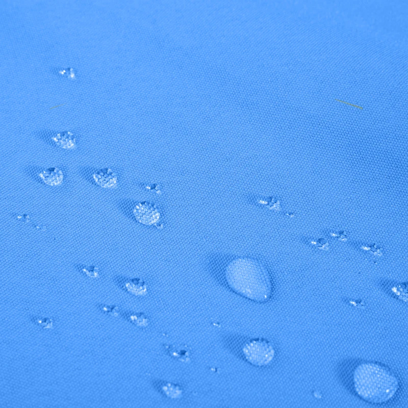 Outsunny 6.5x10ft Patio Umbrella, Rectangle Market Umbrella with Aluminum Frame and Crank Handle, Garden Parasol Outdoor Sunshade Canopy, Blue