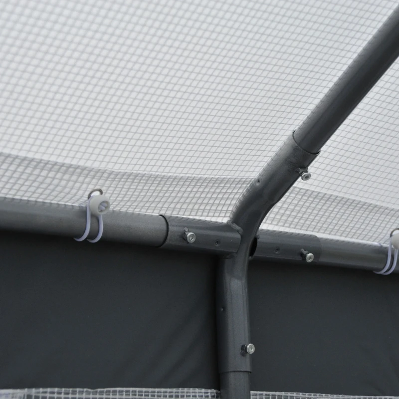 Outsunny 8' x 6' x 7.5' Heavy-duty Walk-in Greenhouse Outdoor Vegetable Plants Growing Warm House Seed Plant Growth Tent Polytunnel Shelter White