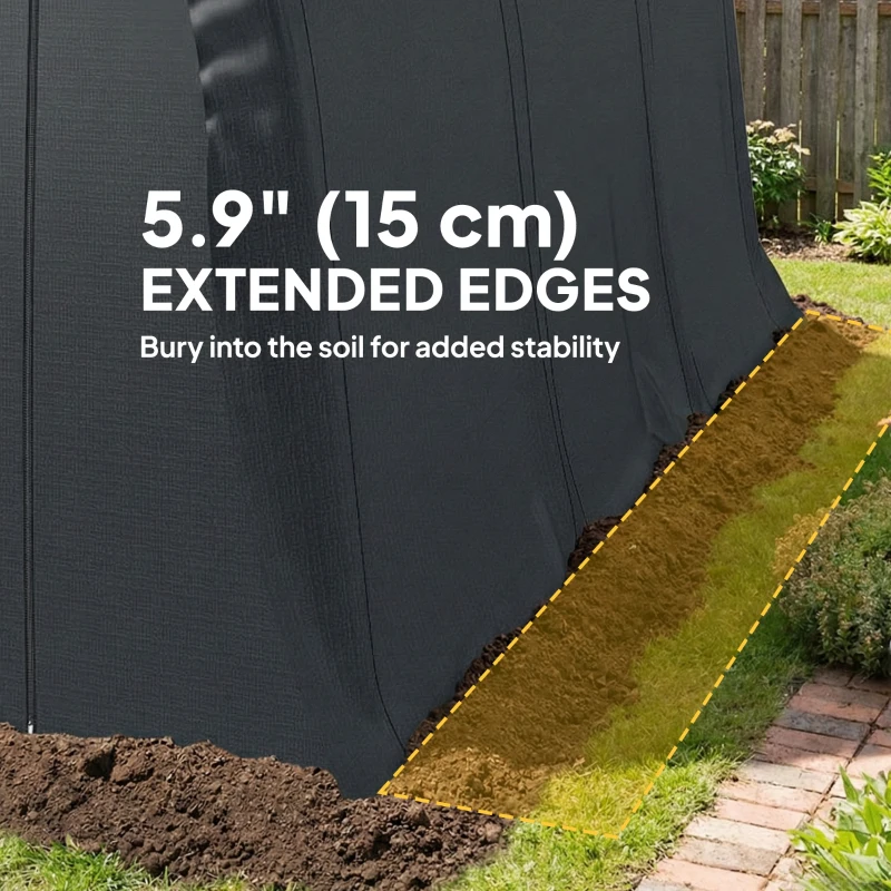 Outsunny 10' x 15' Heavy Duty Carport, Portable Garage Car Canopy Tent Shelter with Reinforced Galvanized Frame, Dark Grey