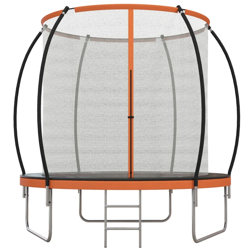 Soozier 10ft Outdoor Trampoline with Enclosure Net and Ladder, Backyard Fitness Trampoline for Teens and Adults