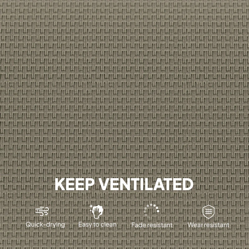 Outsunny Patio Glider, Outdoor Glider Chair with Breathable Mesh Fabric for Patio, Yard, Porch, Brown