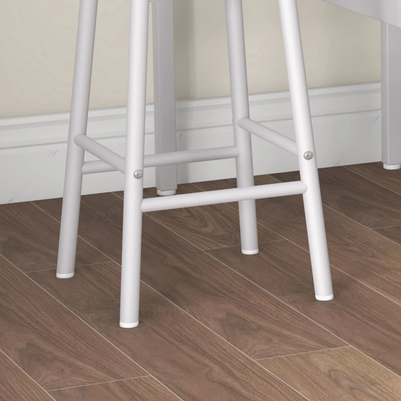 HOMCOM 3-Piece Counter Height Bar Table and Chairs, Dining Table and Chairs Set for 2, Pub Table and Chairs