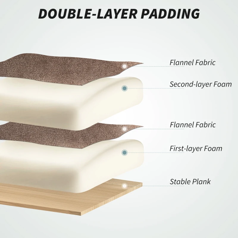 HOMCOM Desk Chair, Computer Office Chair with Footrest, Adjustable Backrest and Headrest, Light Brown