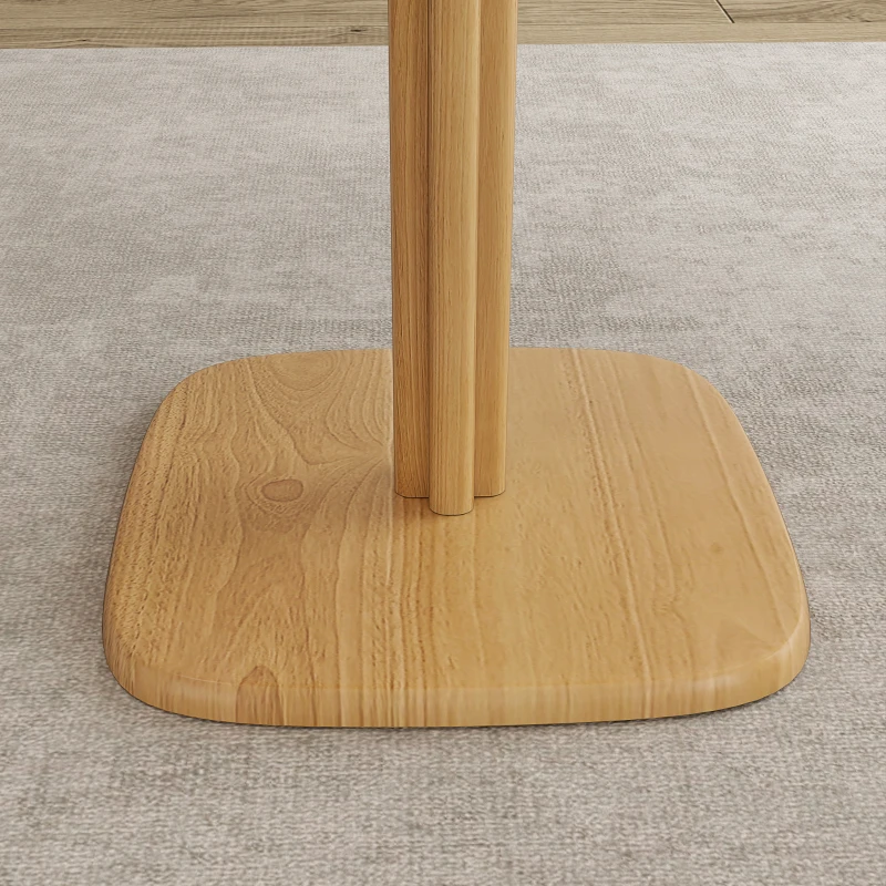 HOMCOM Dining Table for 4 People - Modern Kitchen Table with Wood-Effect Top, 27.6" x 27.6", Natural Wood