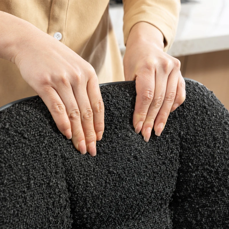 HOMCOM Bar Stools Set of 2, Swivel Counter Height Barstools with Back, Footrest, Armrests, Adjustable Height, Black