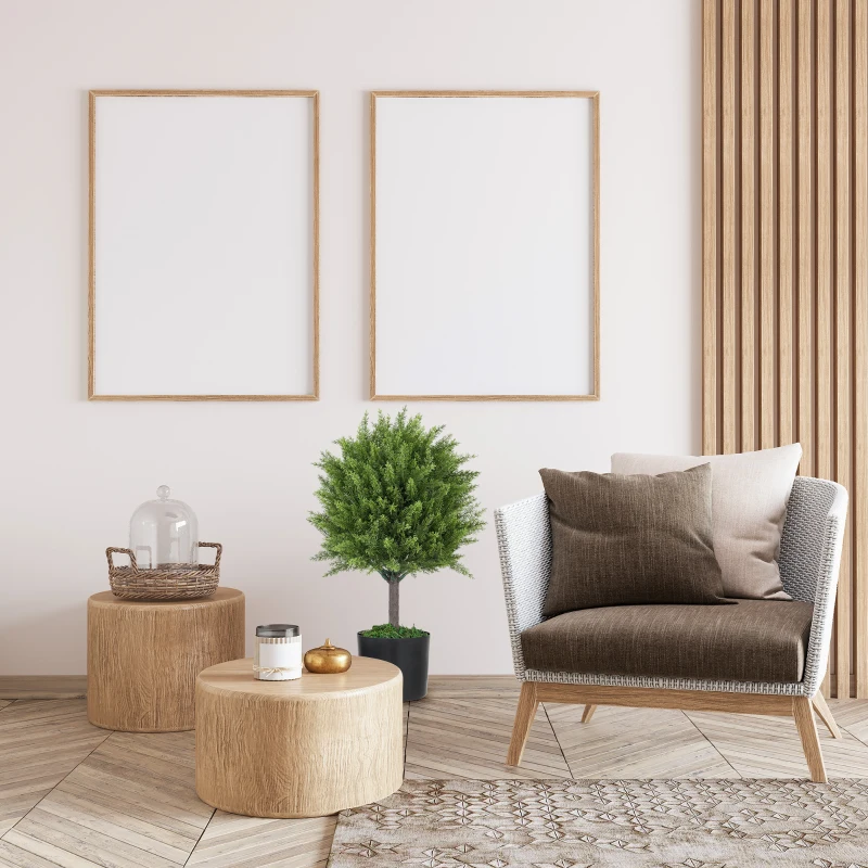 HOMCOM Decorative Artificial Plants, Cedar Topiary Trees in Pots, Fake Plants for Home Indoor outdoor Decor, Green