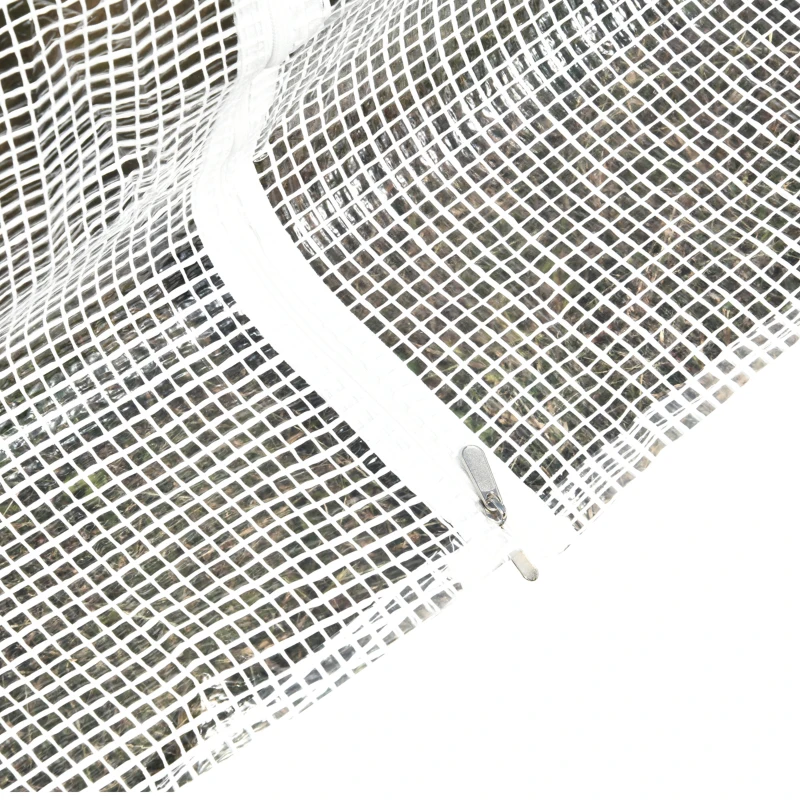 Outsunny 6.6' x 10' x 7' Heavy Duty Walk-In Greenhouse Vegetable Seed Growth Tent Outdoor Plant Growing Tunnel Warm House Flower Shed Backyard White