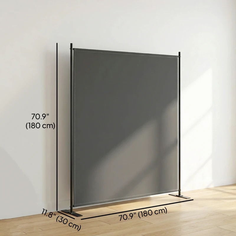 Outsunny Outdoor Freestanding Outdoor Privacy Screen, Privacy Panel, 70.9" x 70.9", Dark Grey