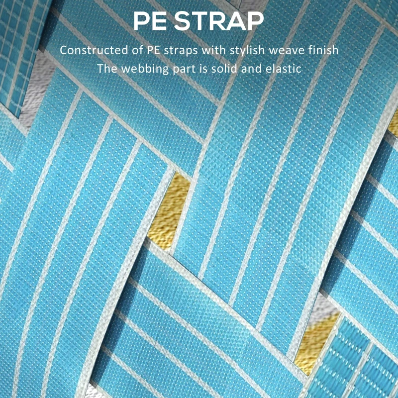 Outsunny Set of 4 Folding Patio Chairs, Portable Chair Set with Armrests for Camping, Garden, Pool, Beach, Backyard, Blue