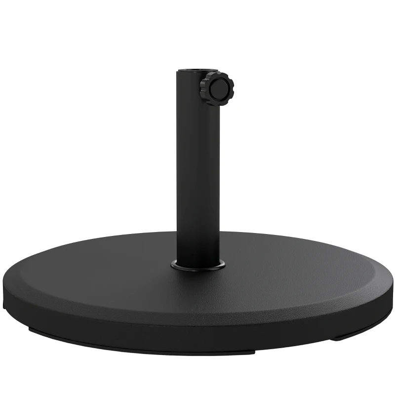 Outsunny 29 lbs Cement Patio Umbrella Base, 19" Heavy Duty Parasol Stand Market Umbrella Base Holder