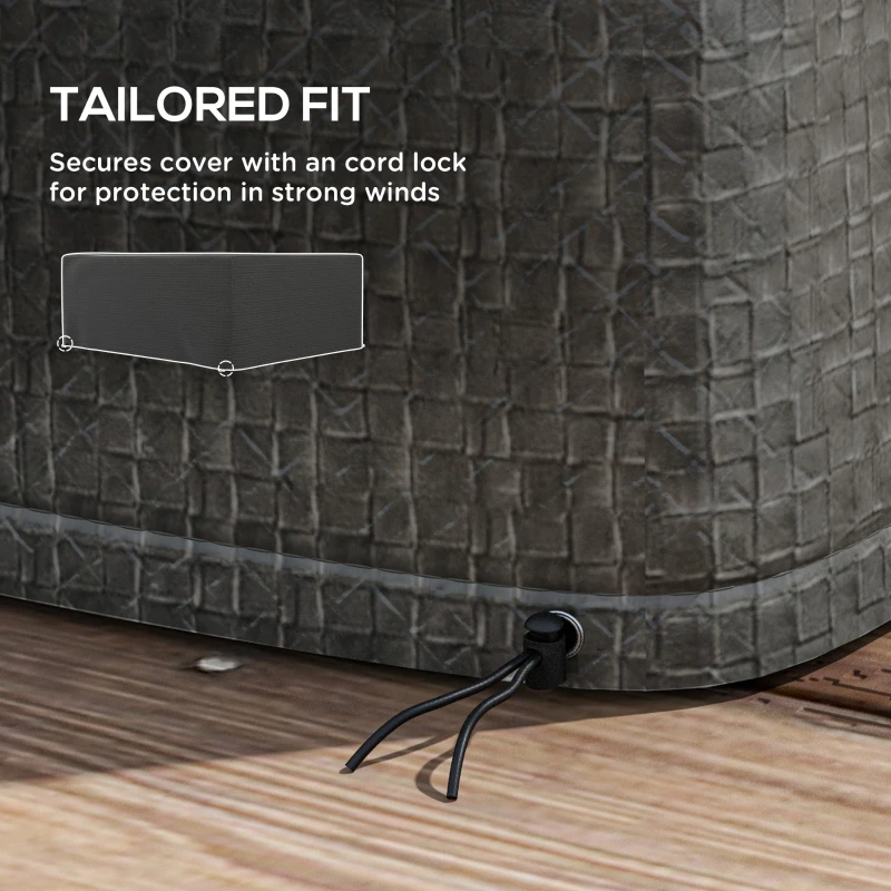 Outsunny Large Patio Furniture Covers, Outdoor Furniture Covers, Garden Set Protector Waterproof Anti-UV Protection, Grey