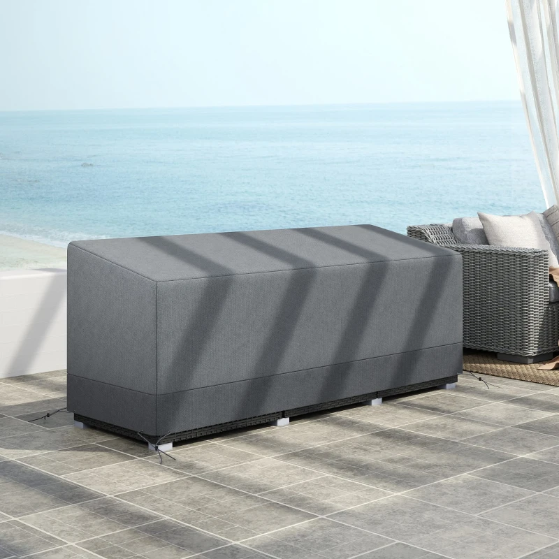 Outsunny Patio Furniture Covers Waterproof for 3 Seater Sofa, 600D Heavy Duty Oxford Outdoor Patio Cover, 75" x 28.3" x 29.9", Grey