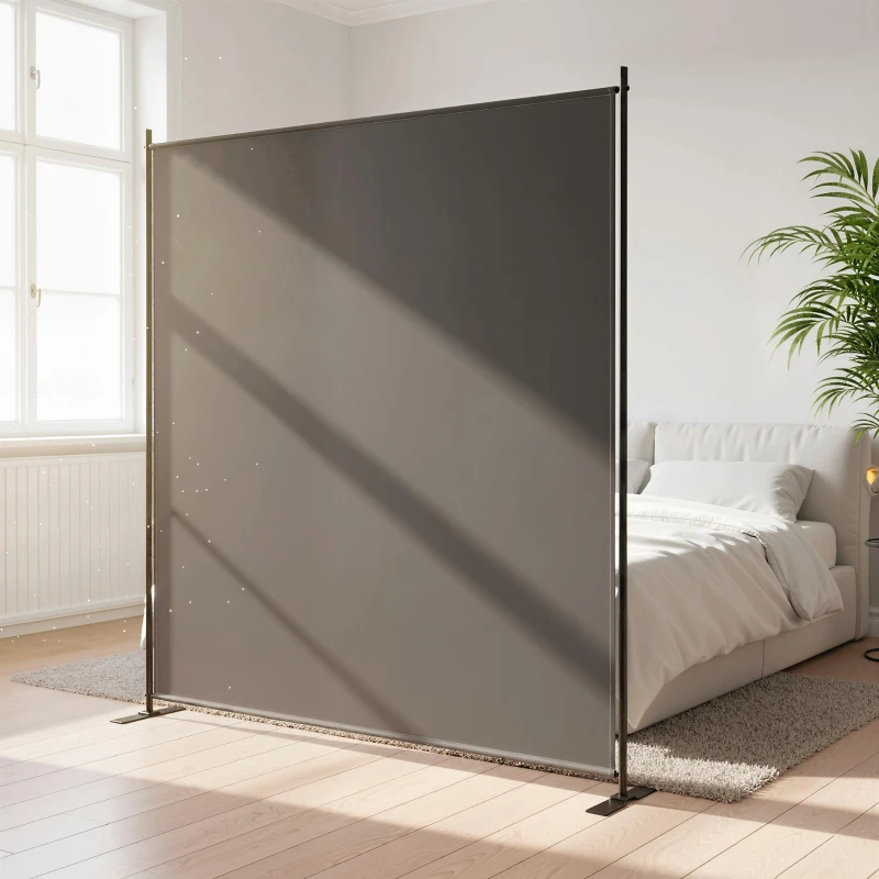 Outsunny Outdoor Freestanding Outdoor Privacy Screen, Privacy Panel, 70.9" x 70.9", Dark Grey