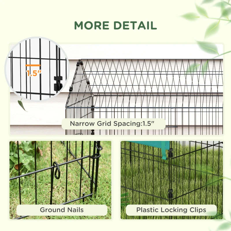 PawHut 73" Small Animal Playpen with Roof for Rabbits, Chicken, Chinchillas