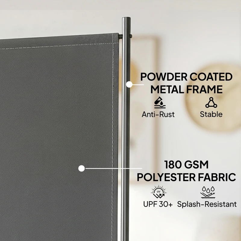 Outsunny Outdoor Freestanding Outdoor Privacy Screen, Privacy Panel, 70.9" x 70.9", Dark Grey
