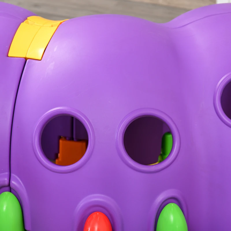 Qaba Lion Design Tunnel for Kids to Crawl Through, for 3-6 Years, Purple