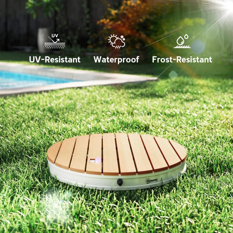 Outsunny Foot Control Outdoor Shower Kit Portable Camping Shower Adjustable Aluminum Weatherproof