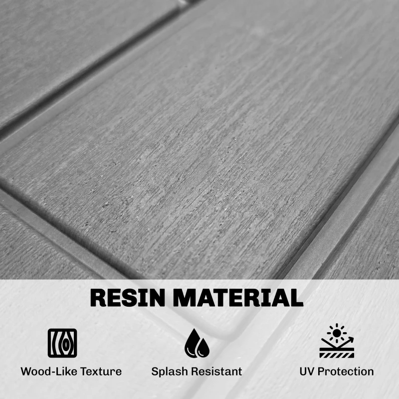 Outsunny 80 Gallon Resin Deck Box, Lockable Outdoor Storage Box, Splash-Resistant & UV Resistant Patio Storage Container