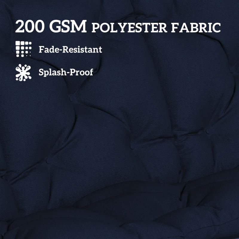 Outsunny Bench Cushion Water-Repellent Outdoor Furniture Pad Seater Swing Chair 59.1" x 39.4" Navy Blue