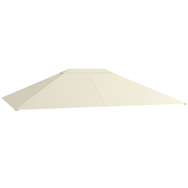 Outsunny 10' x 13' Gazebo Replacement Canopy Cover, Gazebo Roof Replacement (TOP COVER ONLY), Cream White