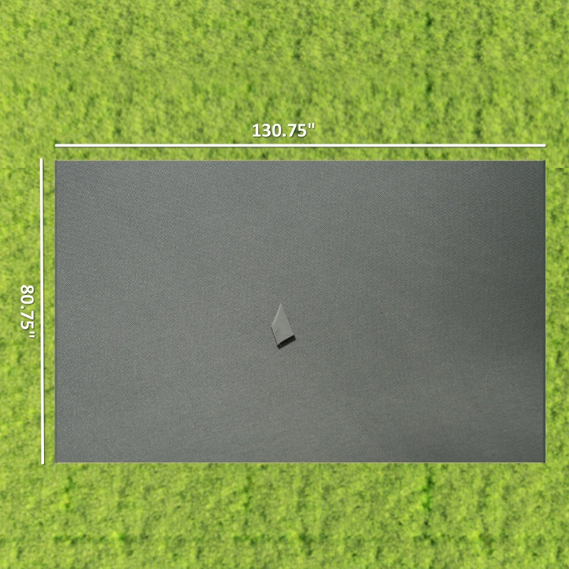 Outsunny 9.84' x 11.8' Gazebo Sidewall Set with Hooks/C-Rings, Gray