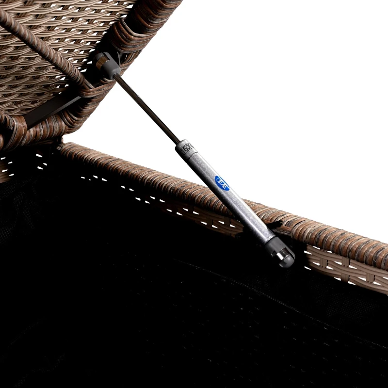 6-Piece Patio Rattan Set with Adjustable Lounger & Storage Box, All-Weather Wicker Furniture for Garden, 75.5" L x 27.5" W x 28.5" H, Natural