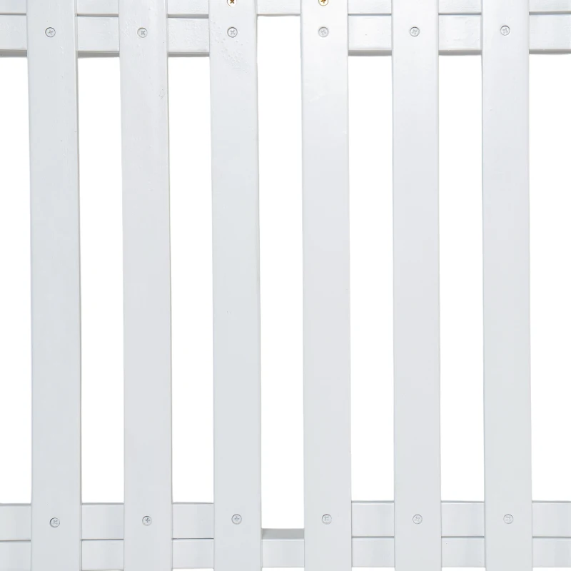 Twin Daybed Porch Swing with 4 Rope for Patio or Garden, Wood Swing Bench with Farmhouse Design, 82'' L x 40.5'' W x 27.5'' H, White