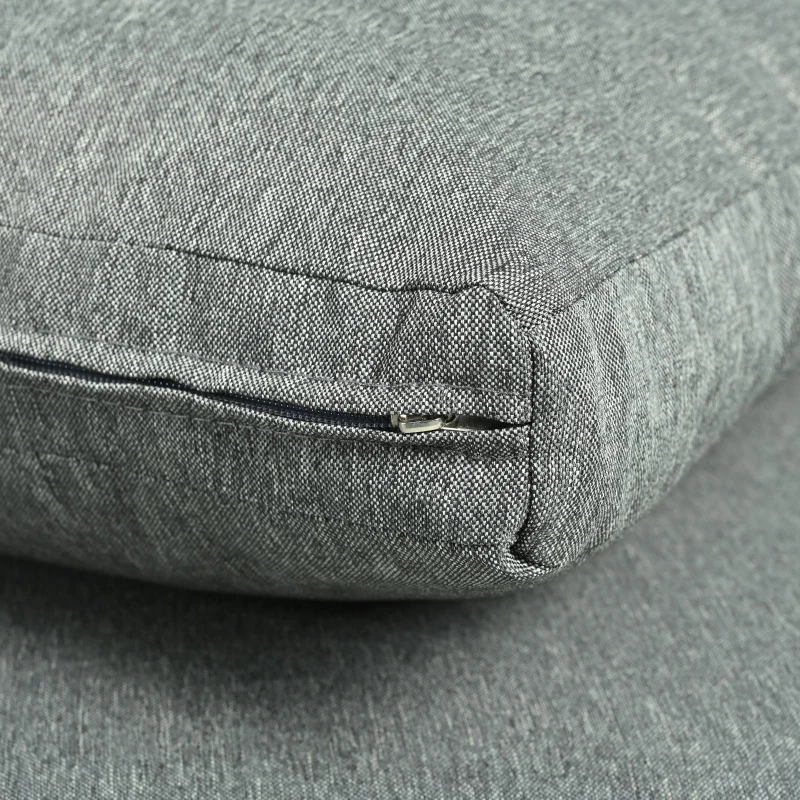 8-Piece Half Moon Sectional Sofa with 2 Coffee Table & Cushion, PE Wicker Patio Furniture for Backyard, 34.5'' L x 25.5'' W x 12.5'' H, Gray