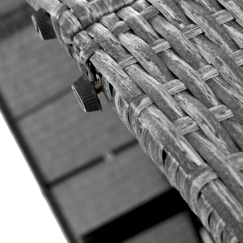 2-Person Patio Daybed with Adjustable Backrest & Cup Tray, Wicker Chaise Lounge with Thick Cushion, 78.5'' L x 55.5'' W x 16.5'' H, Beige