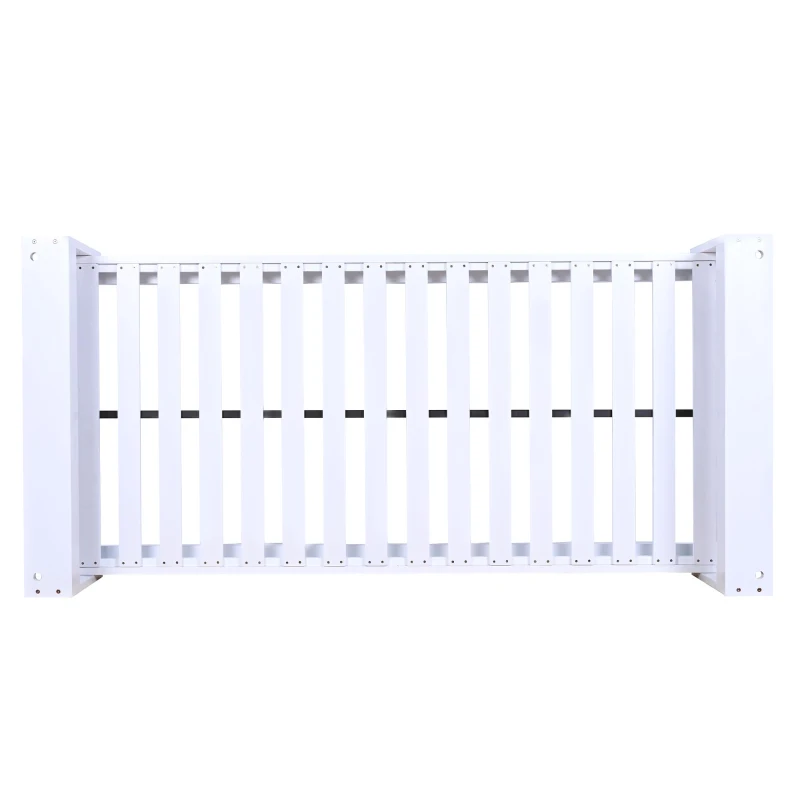 Twin Porch Swing Bed with Acacia Wood Frame & Hemp Ropes, Outdoor Hanging Daybed for Patio & Garden, 86'' L x 41.5'' W x 17.5'' H, White