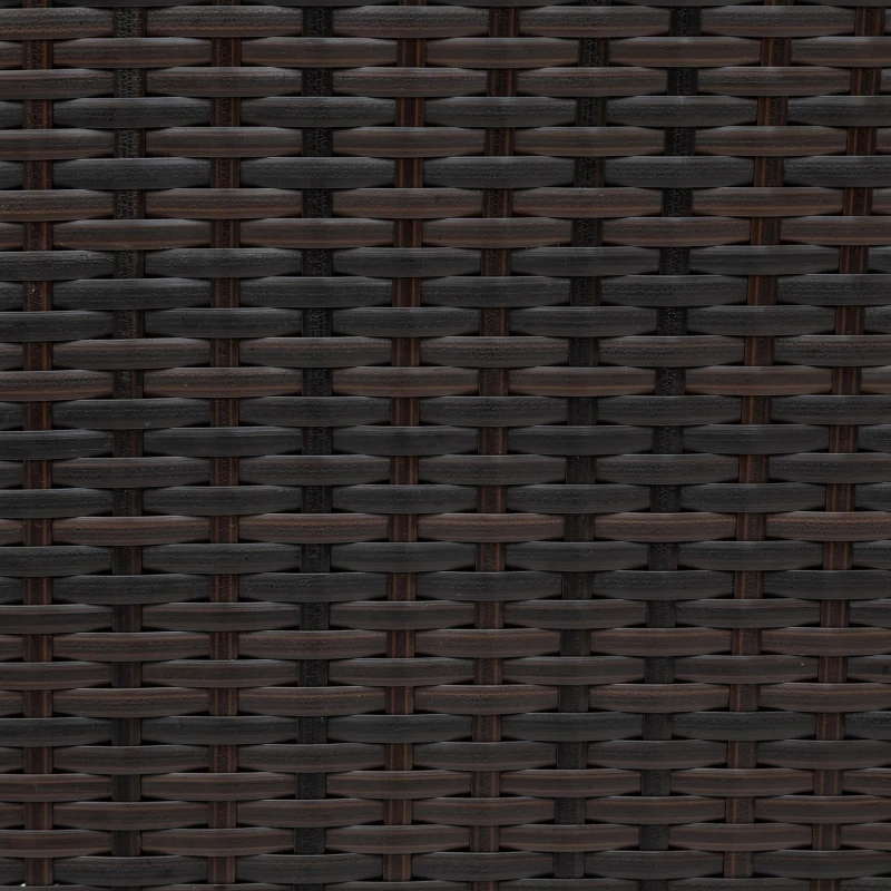 5 Piece Half-Moon Patio Sectional with Glass Table, All-Weather Wicker Sofa with Thick Cushions, 47.5" L x 27" W x 27" H, Beige